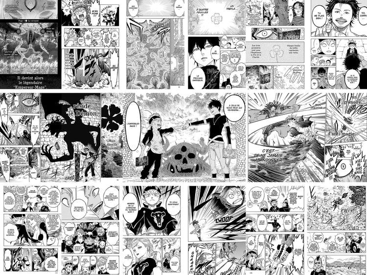 18 pages dont 3 double page du tome 1 du manga black clover
