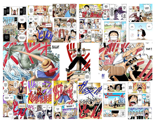 18 page dont 2 double pages du tome 21 du manga One piece